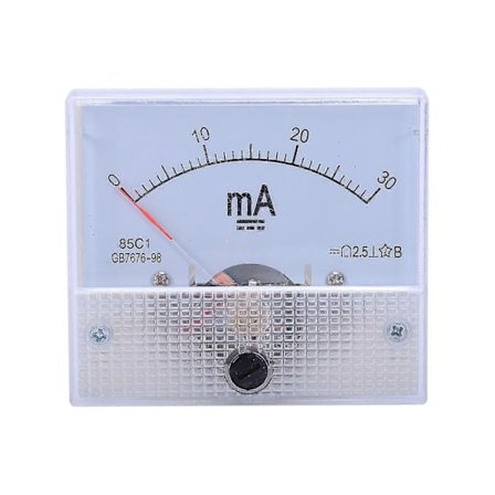 DC 0-30mA Analogt Strøm Panel Meter Amperemeter 85c1 30mA, Hvid [db]