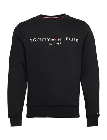 Tommy Logo Sweatshirt Sweat-shirt Genser Svart Tommy Hilfiger