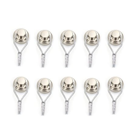 Magnetkrok med fjäderklämma – Ø32 mm, bärkraft 30 kg, 10-pack