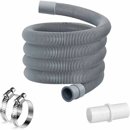 3 m Avloppsslang för Tvättmaskin, Tvättmaskinslang, Slangförlängning, Universell Avloppsslangförlängningssats för Tvättmaskin och Diskmaskin -