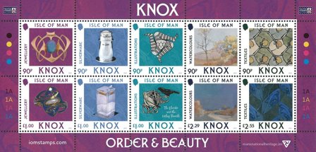 Isle of Man - Archibald Knox - Postfrisk sæt 10v