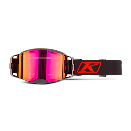 Klim Edge Snowmobile Goggles Focus Black Fiery Red
