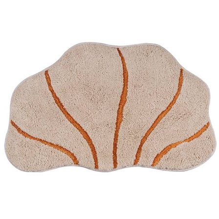 Skallformet badematte, søt skjellformet baderomsmatte, supermyk absorberende sklisikker vaskbar inngangsdørmåtte, badematte areal teppe 18 x 30 tommer