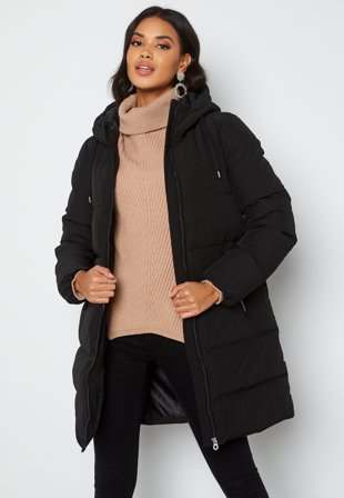 ONLY Dolly Long Puffer Coat Black Klær