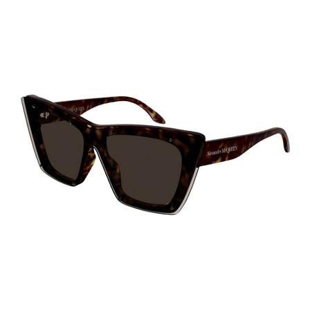 Alexander McQueen Solbriller Am0361S Brun, Dame Solbriller, Størrelse: ONE Size