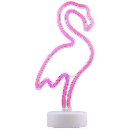 Flamingo Neon Light Led Nattljus Desktop Kreativt Batteri Tecknad Nattljus Moon Star Modeling