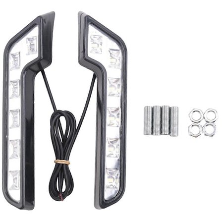 2X 12V Super Sterke DRL LED Kjørelys for Biler Auto Vanntett LED Kjørelys Tåkelys L