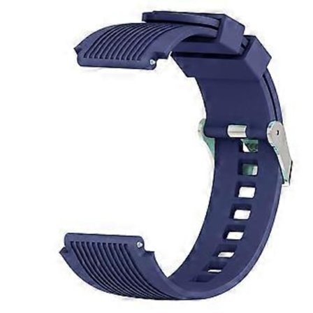 20mm 22mm Silikon Metallspänne Klockarmband Kompatibelt Samsung Gear S4 S3 2 S380 (20mm Marinblå)