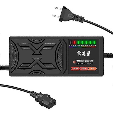 60V 20AH Laddare för Elfordon 7 Ljusdisplay Strömdisplay Strömläckageskydd/Full Pul