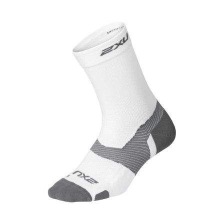 2XU Vectr Light Cushion Crew Sock Unisex workout socks White S