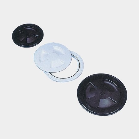 Inspektionsluge Nuova Rade Inspection Hatch, rund, Ø200/155 mm, med skrue låg, sort