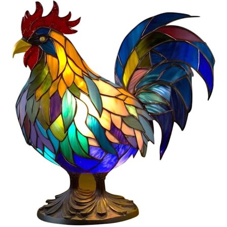 (7x11x15cm) 3D Djur Bordslampa Tiffany Lampa Serie Vintage