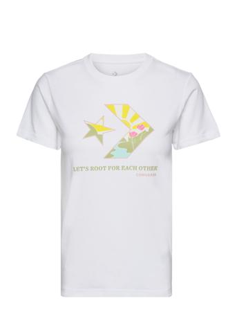 Star Chevron Infill Tee T-shirts & Tops Short-sleeved Hvit Converse*Betinget Tilbud
