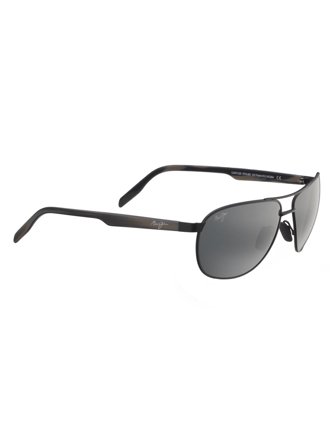 Maui Jim Castle Unisex Sunglasses with a frame made of metal and nickel silver in black and crystal lenses in grau