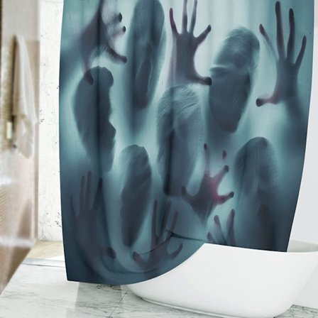 Phoenix Halloween Zombie Duschdraperi Krokar