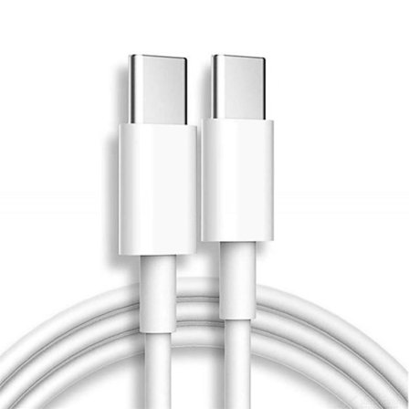 Snabbt USB-C till USB-C-kabel 20W för iPhone 16, 16e, 16 Plus, 16 Pro, 15 Pro Max - BOOLING - Vit 1M