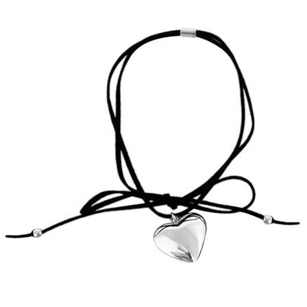 Sweet Cool Love Heart Hänge Halsband Elegant krage Choker Halsband Bowknot Neck Tie Chain Smycken för kvinnor Flickor