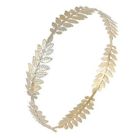 Grekisk guldfolie pannband gudinna pannband guldfolie grenkrona bröllop huvudbonad kvinna flicka brud