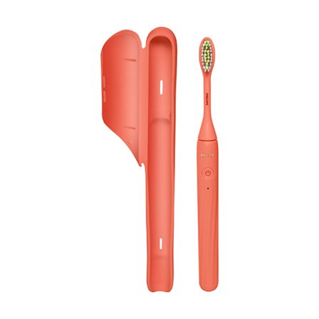 Philips One Batteritandborste - Elektrisk tandborste i Miami Coral (Modell HY1100/01)