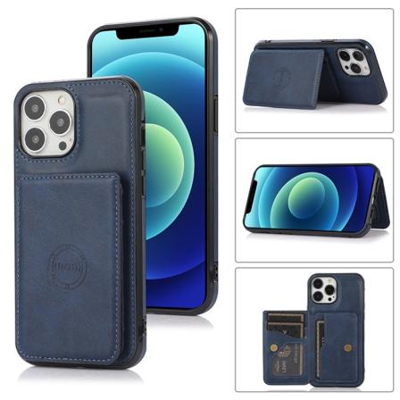 iPhone 14 Pro Max - Praktisk etui med kortholder Blå