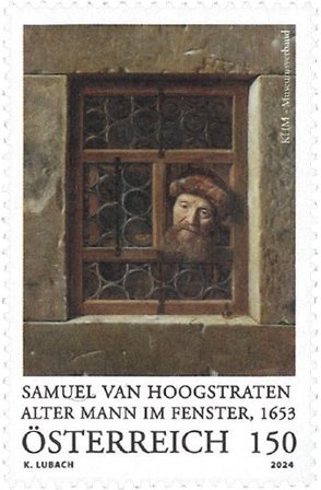Østrig - Alter Mann im Fenster - Postfrisk frimærke
