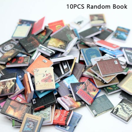 10 ST Dollhouse Miniatyrtidningar Böcker Romaner Modelldockor Ho