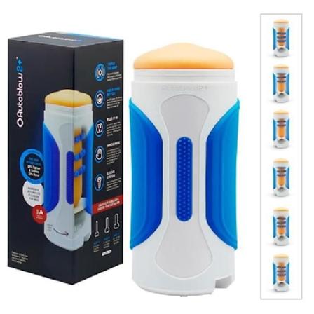 Lyx avsugningsmaskin Autoblow 2 - Blå/Vit - 16cm