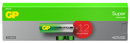 GP Batteries GP Super Alkaline AA-batteri, 15A/LR6 12-pack