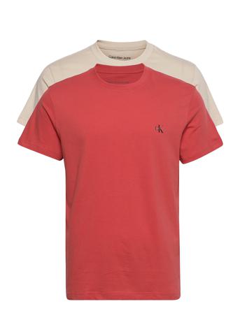 2 Pack Monologo T-Shirt T-shirts Short-sleeved Multi/mønstret Calvin Klein Jeans