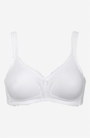 Triumph - Bygellös bh Modern Lace+Cotton - vit - för damer - 75E - Cellbes