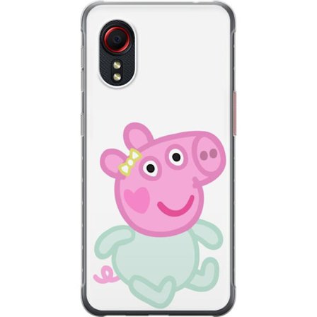Kompatibelt Mobildeksel til Samsung Galaxy Xcover 5 Peppa Pig babyfigur i pastellfarger, søt tegnet barneillustrasjon med myk minimalistisk stil