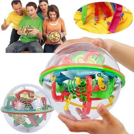 3D-pallopalapeli labyrinttilelu 100 haastavalla esteellä lapsille[D]