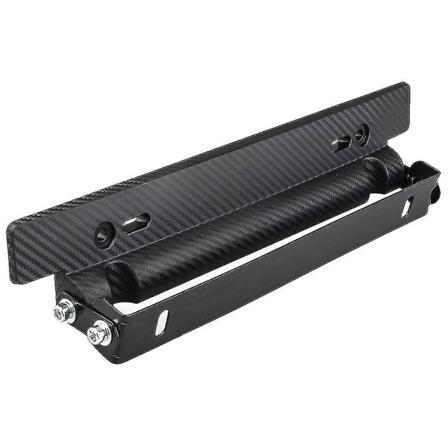 Universal Justerbar Karbonfiber Mønster Bil Racing Nummerplate Rammeholder Brakett