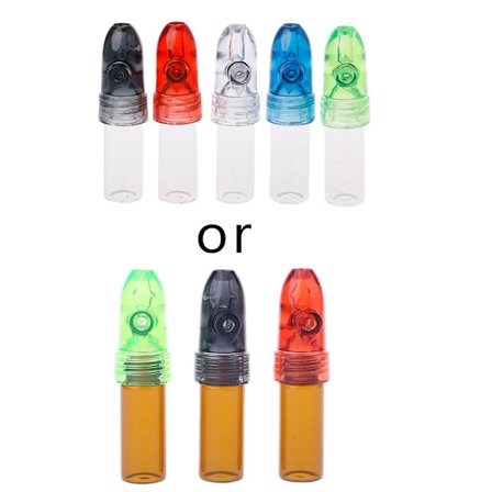 Nyttig Snuff Bullet Box Dispenser Snuffer Glasflaske Snuff Sniff