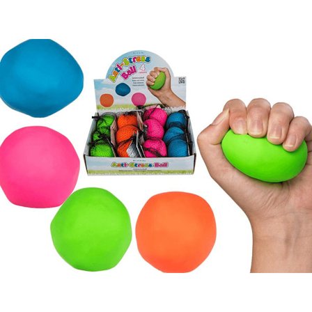 4-pak Klem og Formbar Stressbold Stress Relax Fidget Neon Farver