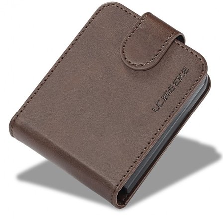 LC.IMEEKE Plånboksfodral Samsung Z Flip 6 - Mörkbrun