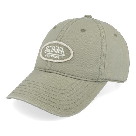 Von Dutch - Groen unconstructed Cap - Oval Patch Green Dad Cap @ Hatstore