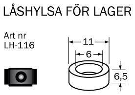 Cobolt LH-116 Lukitusholkki 11 x 6 x 5,5 mm, Koneiden tarvikkeet & käyttöosat