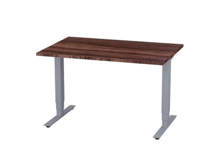 deNord Design Bord höj/sänk Pro 1200x800 valnöt/silver - Lyreco - Kontorsmöbler och inredning > Bord och hurtsar > Skrivbord - Höj/sänkbar