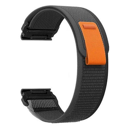 För Garmin Tactix 7 Pro/Fenix 7X/Fenix 6X Pro 26mm Nylon Watch Band Trail Loop Justerbar Rem