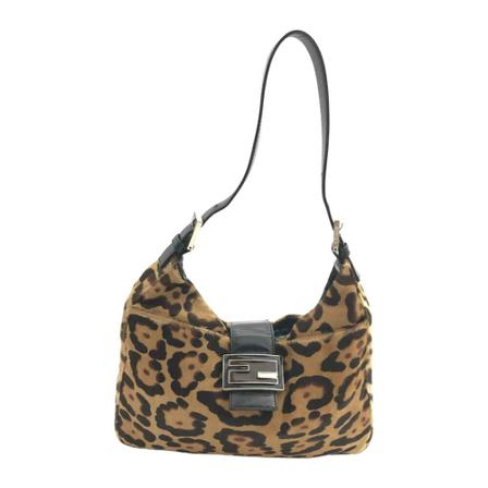 Fendi Vintage, Pre-owned Cheetah Shoulder Bag Beige, Dames, Maat:ONE Size