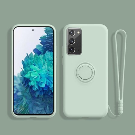 Sam Galaxy S21 Ultra, TPU-deksel, Deksel med ringholder (Lys Cyan)