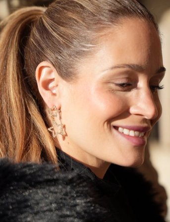 By Jolima Satrlight Mini Earring - Gold - ONE SIZE 4 cm