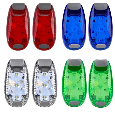 Syzplnwy Clip-On Sikkerhetslys 8-pakning, godt synlig blinkende LED-strobelys for sykkel, løping, gåing, barn, hunder, hjelm