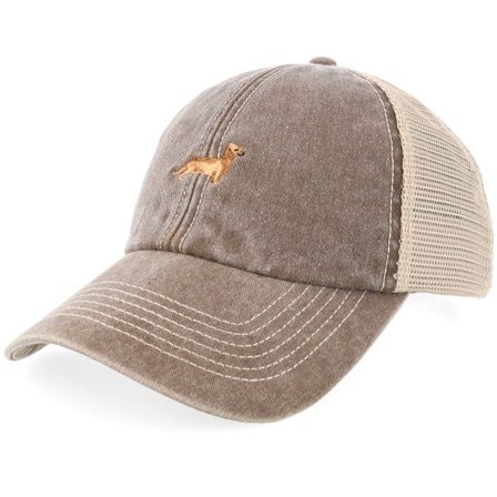 Iconic - Brun trucker Keps - Dachshund Dog Brown/Stone Vintage Washed Trucker @ Hatstore