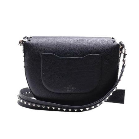 Valentino Vintage, Pre-owned Leather shoulder-bags Zwart, Dames, Maat:ONE Size