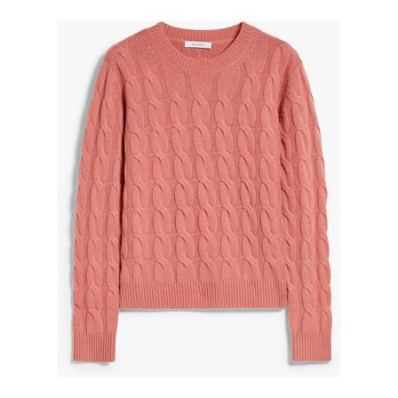Max Mara Round-neck Strik Pink, Dame Striktrøjer