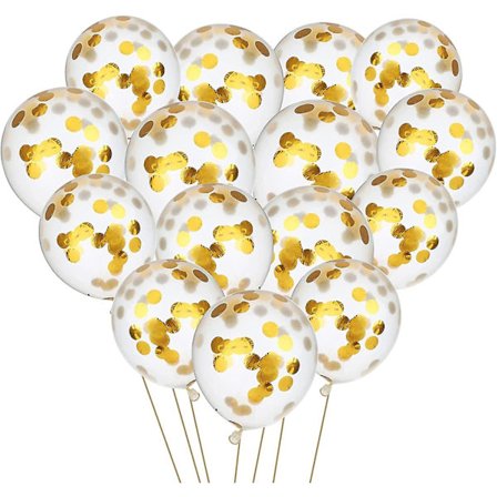 Födelsedagsfest Dekorationer Guld Ballonger, Födelsedag Ballonger, 15 Stycken Guld Konfetti Ballonger För Helium För Metallisk Latex Ballong 