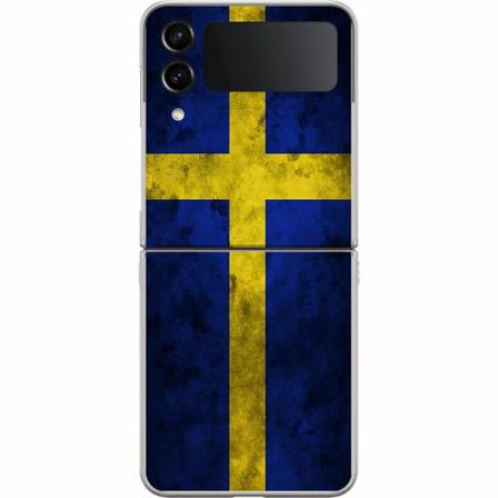 Samsung Galaxy Z Flip4 Premium Skal Sverige Flagga