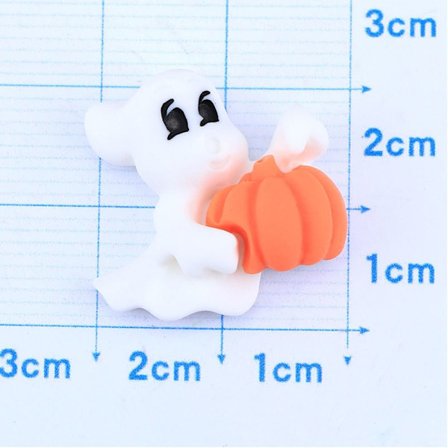 20st Halloween Pumpa Figurine 3D Resin Flat WHITE GHOST